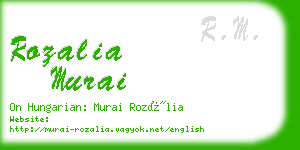 rozalia murai business card